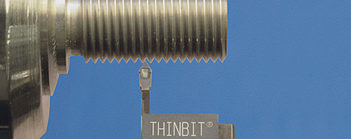THINBIT MGTTD2LD TiCN Coated 60° Threading Insert 9 to 56 Threads per inch 